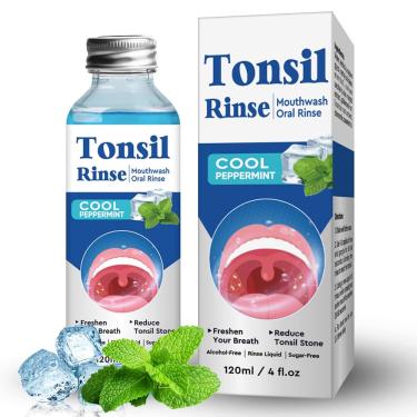 Imagem de Enxaguante bucal com removedor de pedras da amígdala moskila 120 mL Fresh Breath