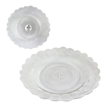 Imagem de Prato de Vidro Egípcio Estrela, 21,5cm Diâmetro, 3cm Profundidade, Transparente