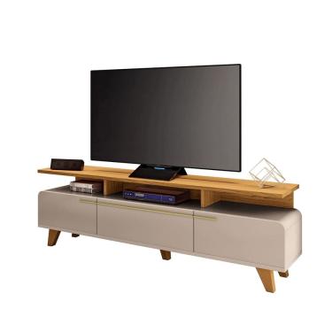 Imagem de Bancada de Tv Toledo até 70 Polegadas de 200x61 Off White-Cinamomo EdeCasaMoveis