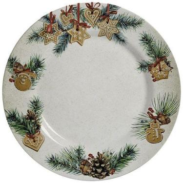 Imagem de Conjunto com 6 Pratos Raso Gingerbread Natal Ø29cm - Alleanza Cerâmica