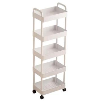 Imagem de Carrinho Organizador Multiuso Prateleira Com Rodinha 5 andares - Viest