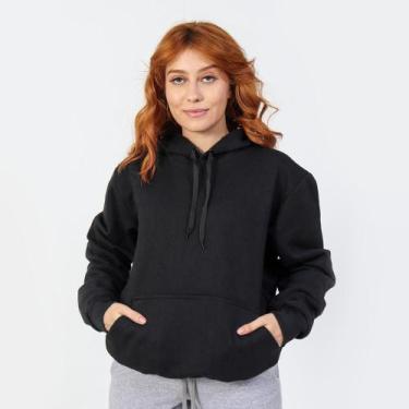 Imagem de Moletom Feminino Canguru Preto - Hamitie, Preto, Feminino, GG