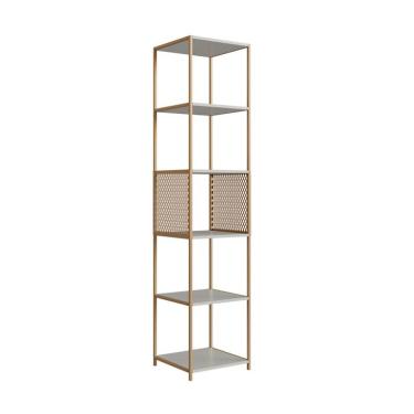 Imagem de Estante Industrial Grille Arenas e Dourado 180 cm