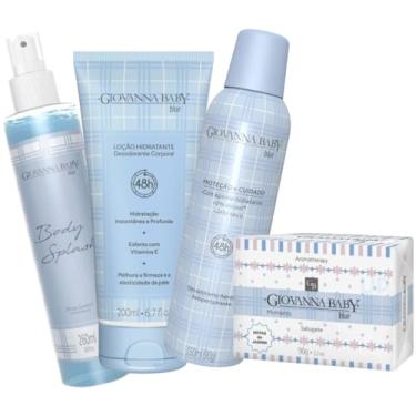 Imagem de Kit Giovanna Baby Blue Body Splash, Desodorante Aerosol, Loção Hidratante e Sabonete
