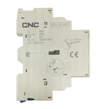 Imagem de Bloco Auxiliar Disjuntor Motor YCP5-25-AN11 CNC 1NF+NA 690V