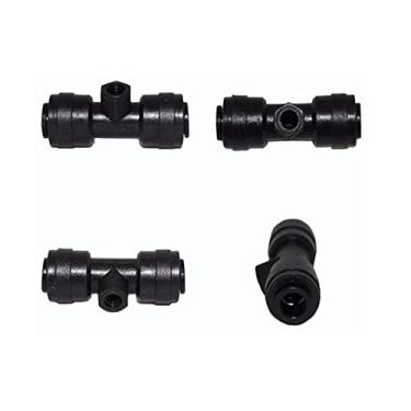 Imagem de XMGKMN Fácil de instalar 1HAIGINT1/10.2 cm base de plugue rápido sistema de pulverização de baixa pressão acessórios base de bocal preto branco junta de pulverização (cor: preto, tamanho: 10 assentos