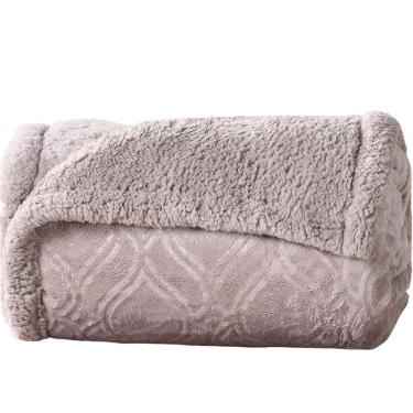 Imagem de Manta Cobertor Queen Sherpa Realce Flannel Lã De Carneiro