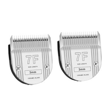 Imagem de Lâmina de cerâmica destacável para tosar cães de estimação, compatível com Whal Arco, Bravura, Chromado, Creativa, Figura & Motion - cortadores de animais de estimação, cães e cavalos, tamanho 7F