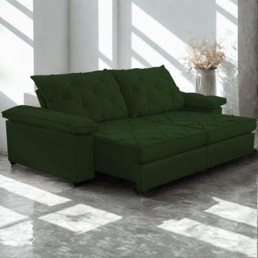 Imagem de Sofá Retrátil E Reclinável 2,20m Clara | Conforto Premium E Design Elegante Verde