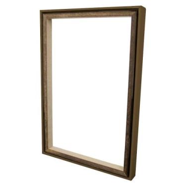 Imagem de Moldura Canaleta Flutuante para Telas Decorativas 4,5cm 15x21cm c/ cha