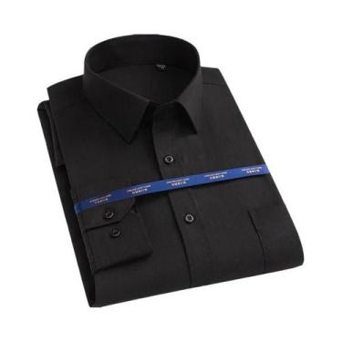 Imagem de Camisa De Negócios Masculina 6XL 7XL De Manga Longa Antirrugas Branca 