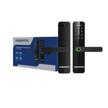 Imagem de Fechadura Eletrônica Inteligente Wi-Fi NovaDigital com Acesso por Biometria, Senha, Teclado Numérico e Cartão de Acesso - Preto