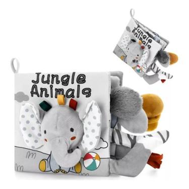 Imagem de Livro Sensorial Animais Brinquedo Montessori Bebê - Kids Book 3D Educa