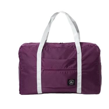 Imagem de Bolsa de Viagem 45x37x14cm em Poliéster Impermeável com Multi Bolsos e Zíper Mala Dobrável Vinho OEM