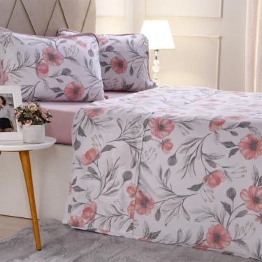 Imagem de Jogo De Cama Queen 4 Pçs Malha 100% Algodão