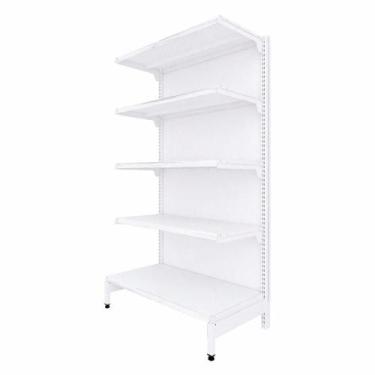 Imagem de Gôndola Prateleira 5 Níveis 40x30 New Plus 1,70 Ponta PE Branco - SA G