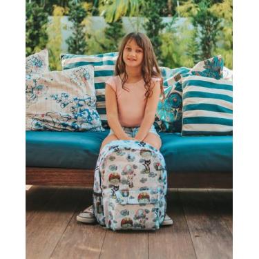 Imagem de Mochila Gatinhos Balão Céu Resistente Estampa Moderna - Antro Bag