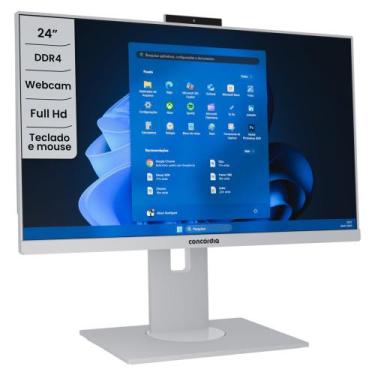 Imagem de Computador All In One Concórdia Core i3 10100 8GB DDR4 SSD 256GB 23.8'