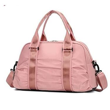 Imagem de Bagagem De Viagem, Bolsa Esportiva Bolsa De Ginástica, Bolsa Feminina De Um Ombro Para A Noite De Fim De Semana, Bolsa Treino Cross Bag Mala Viagem (Rosa)