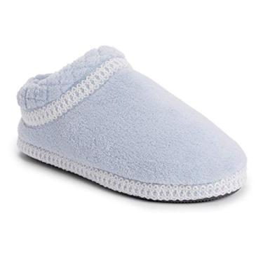 Imagem de MUK LUKS Pantufa feminina Rita de modelagem completa - Mel Trigo, Freesia Blue, Small