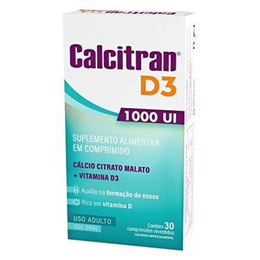 Imagem de Calcitran D3 1.000UI 30 Comprimidos - Cálcio Citrato Malato com Vitamina D