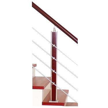 Imagem de Flexível Corrimões duráveis ​​para degraus ao ar livre Trilhos grossos para degraus internos Alumínio Magnésio Corrimão de poste único Montagem conveniente Espesso