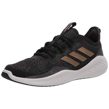 Imagem de adidas Fluidflow Tênis de corrida feminino, Core Black/Tactile Gold Met./Grey Six, 5