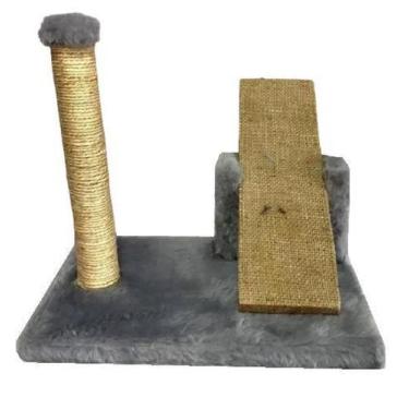 Imagem de Arranhador Para Gatos Mini Poste Com Gangorra Cinza - Akara Do Gato, S