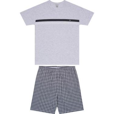Imagem de Pijama Masculino Manga Curta Malwee Ref. 121191, Cinza 40000, GG