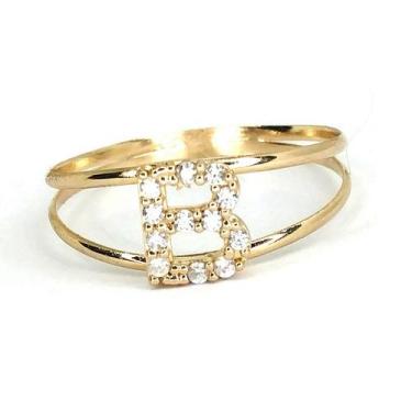 Imagem de Anel de ouro 18k Inicial Com Pedras - Elegancy Joias, 28