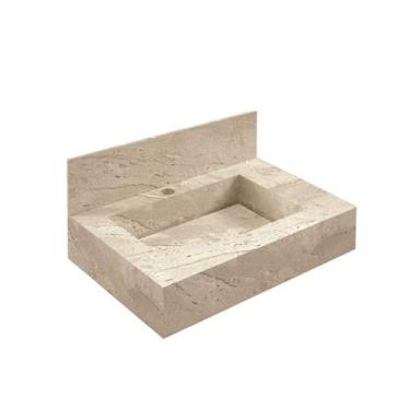 Imagem de Bancada em Porcelanato para Banheiro 60cm Pró com Cuba Esculpida - Blu