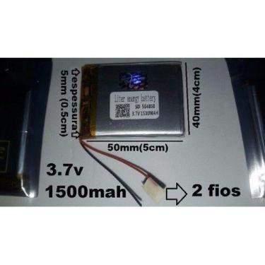 Imagem de Bateria com 1500mah 2 fios 5mm40mm50mm - bgb