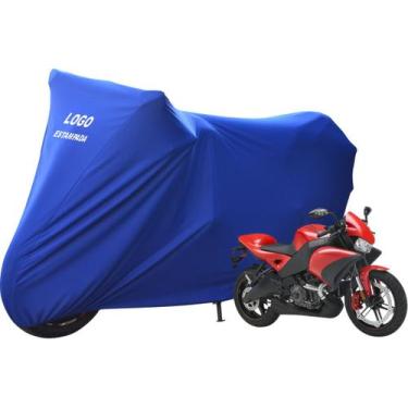 Imagem de Capa Para Proteger Moto Buell 1125 CR Com Logo - Mz, Azul