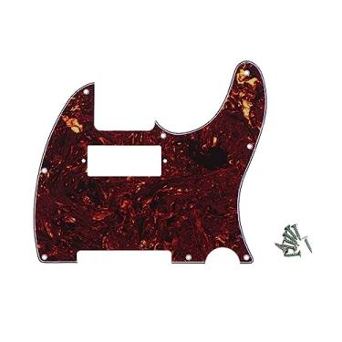 Imagem de ROZILO 8 furos Tele Mini Humbucker Pickguard com mini furo de captação Humbucker para Tele/Telecaster Tartaruga Vintage