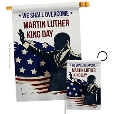 Imagem de Angeleno Heritage We Shall Overcome Garden House Flag Set Patriotic Martin Luther King Day MLK Civil Right Stars United State American Decor Banner pequeno Yard Gift Double-Sided, Feito nos EUA