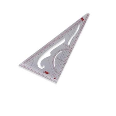 Imagem de Régua Triangular Flexível Francesa Modelagem Artesanato Artmak - clama