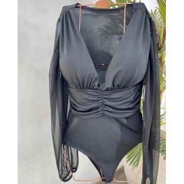 Imagem de Body  princesa preto feminino  - Luiza 