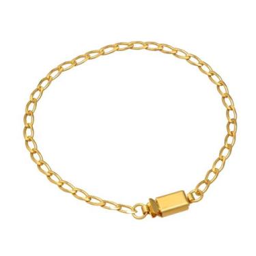 Imagem de Pulseira Masculina Losango Folheado em Ouro 18K Softjoias 