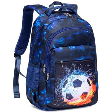 Imagem de Mochila Escolar LEDAOU Teen - Para Meninos e Crianças - Design de Fute