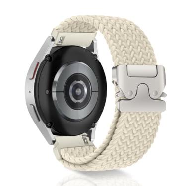 Imagem de MiKoyi Pulseira de nylon para Samsung Galaxy Watch 7/relógio FE/Watch 6/5/4 de 40 mm e 44 mm/Watch 6 Classic de 47 mm e 43 mm, pulseira esportiva de nylon de 20 mm para Samsung Galaxy Watch 7