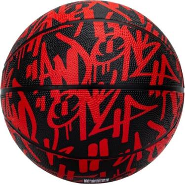 Imagem de AND1 Bola de basquete de borracha Street Ink: regulamentação oficial tamanho 7 (75 cm) basquete de borracha - construção de canal profundo streetball, feito para ambientes internos e externos