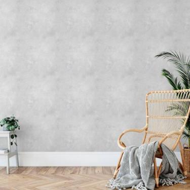 Imagem de Papel De Parede Adesivo Cimento Queimado Claro Sala 2m - DELIQUADROS