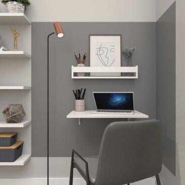 Imagem de Conjunto de Mesa Dobrável e Prateleira para Home Office ou Escritório