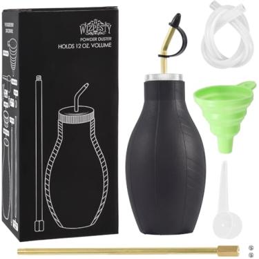 Imagem de Eyourlife Aplicador de pó de jardim pulverizador de lâmpada espanador com tubo de metal de 18 cm de comprimento pulverizador inseticida pulverizador de inseticida ferramenta eficaz de aplicação de