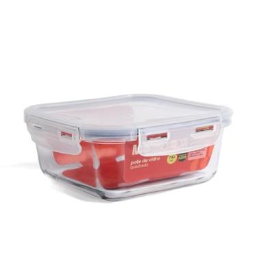 Imagem de Mozcada - Pote de Vidro 740ml Hermético com Trava Quadrado