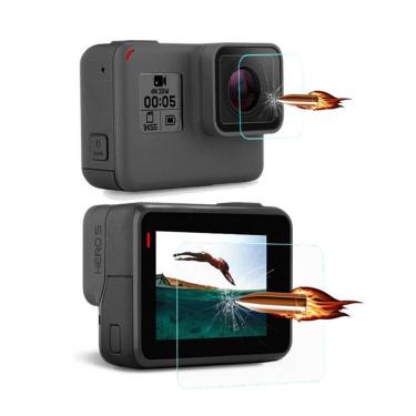 Imagem de Películas de Vidro para Lente e Lcd GoPro Hero 5, 6, 7