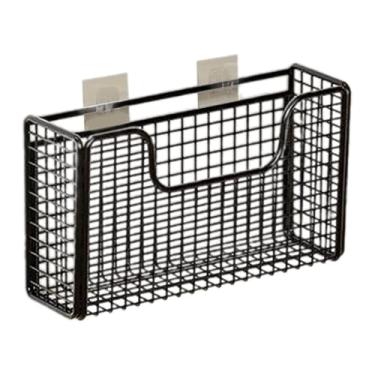 Imagem de DimyFew Organizador de porta de armário de cozinha, porta-tempero, organizador de despensa sem furos, prateleira organizadora de armário para despensa e sala, Black S