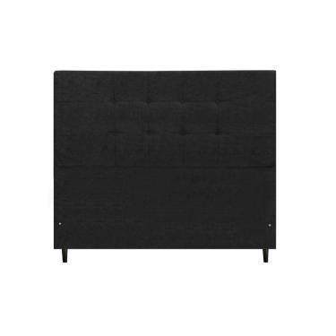 Imagem de Cabeceira Solteiro 94 Cm Barcelona Preto para Cama Box Estofada