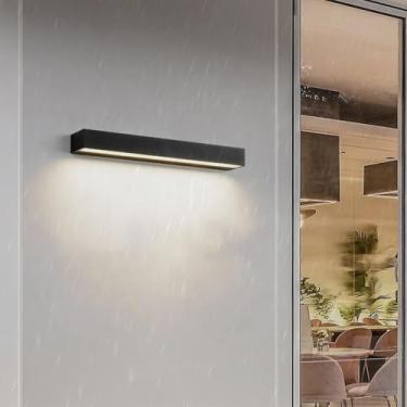 Imagem de Luzes de parede LED ao ar livre IP65 à prova d'água jardim luz de parede moderna alumínio quadrado arandela de parede para pátio varanda porta da frente garagem corredor quarto interno externo (luz