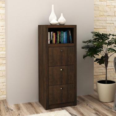 Imagem de Gaveteiro Para Pasta Suspensa Com 3 Gavetas Cr25026 Rustico